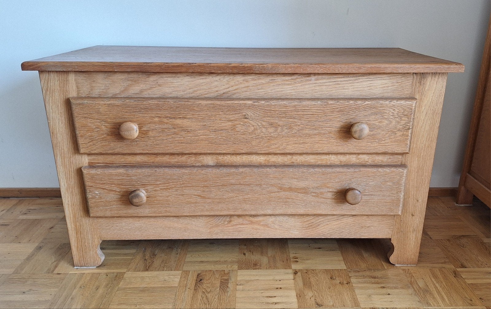 Oisterwijk eikenhouten Commode met spiegel, Ophalen, Eikenhout, Zo goed als nieuw, 3 of 4 laden