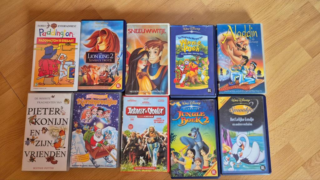 VHS Kinderfilms Collectie. Prijs per stuk., Alle leeftijden, Ophalen of Verzenden, Zo goed als nieuw, Tekenfilms en Animatie