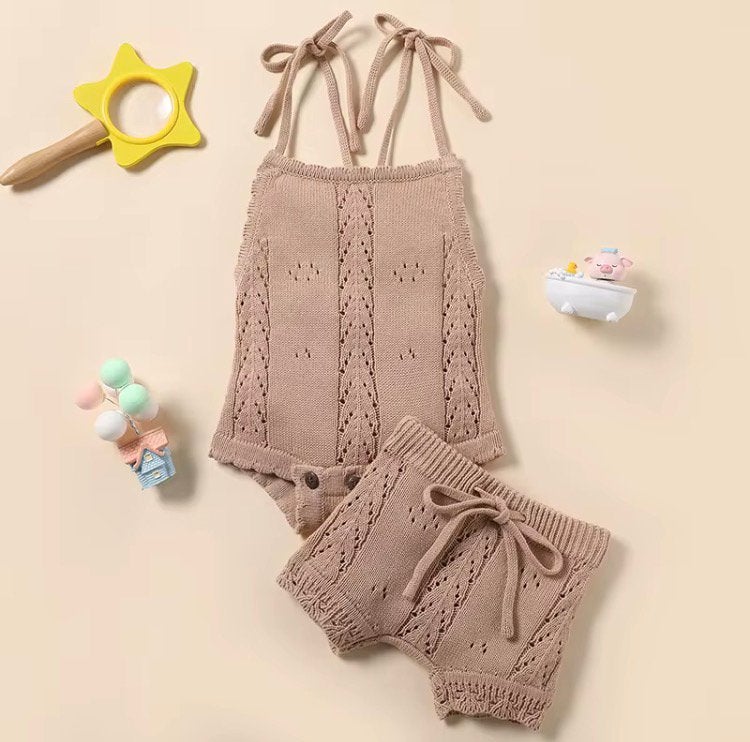 Nieuw oudroze babysetje van Oh Little Deer maat 68, Meisje, Ilewap, Nieuw, Ophalen of Verzenden