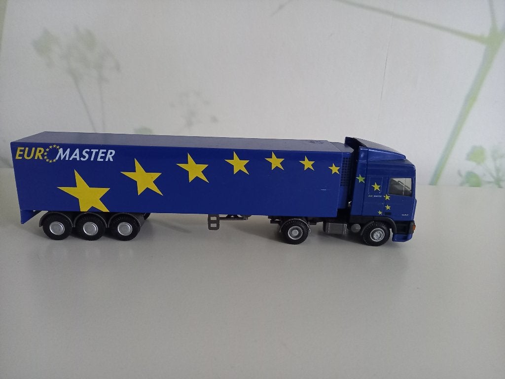 Daf 95 met oplegger euromaster, Ophalen of Verzenden, Zo goed als nieuw, Bus of Vrachtwagen, Lion Toys