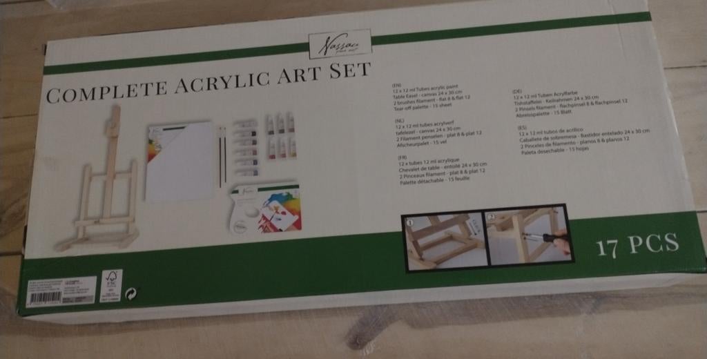 Nassau Fine Art Complete acrylverf set 17-delig -Nieuw !✨, Ophalen of Verzenden, Nieuw