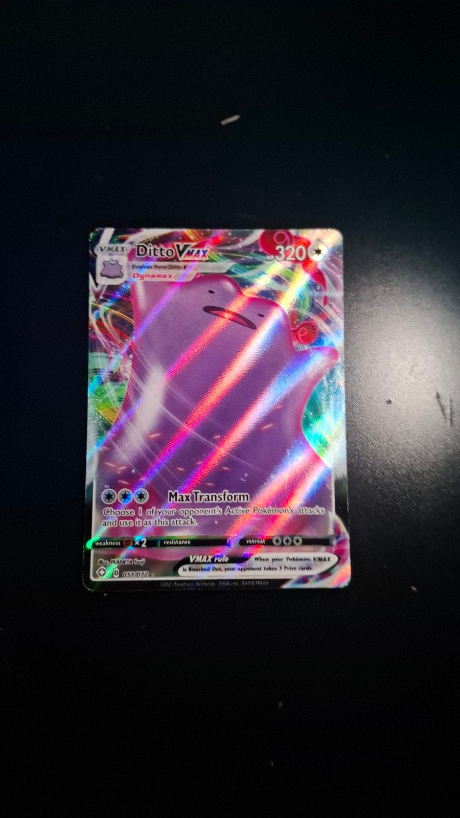 Ditto VMAX Pokémon kaart - Licht beschadigd, Ophalen of Verzenden