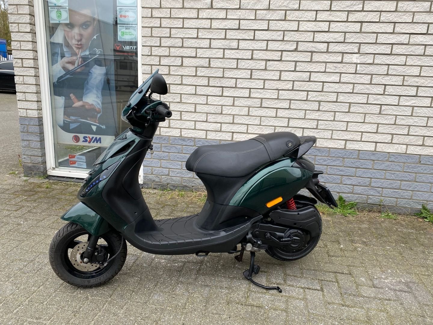 DIKKE PIAGGIO ZIP SP 45 4T JAGUAR GREEN  BROM  BJ2020 11000K, Fietsen en Brommers, PIAGGIO, Onbekend, Onbekend, Piaggio