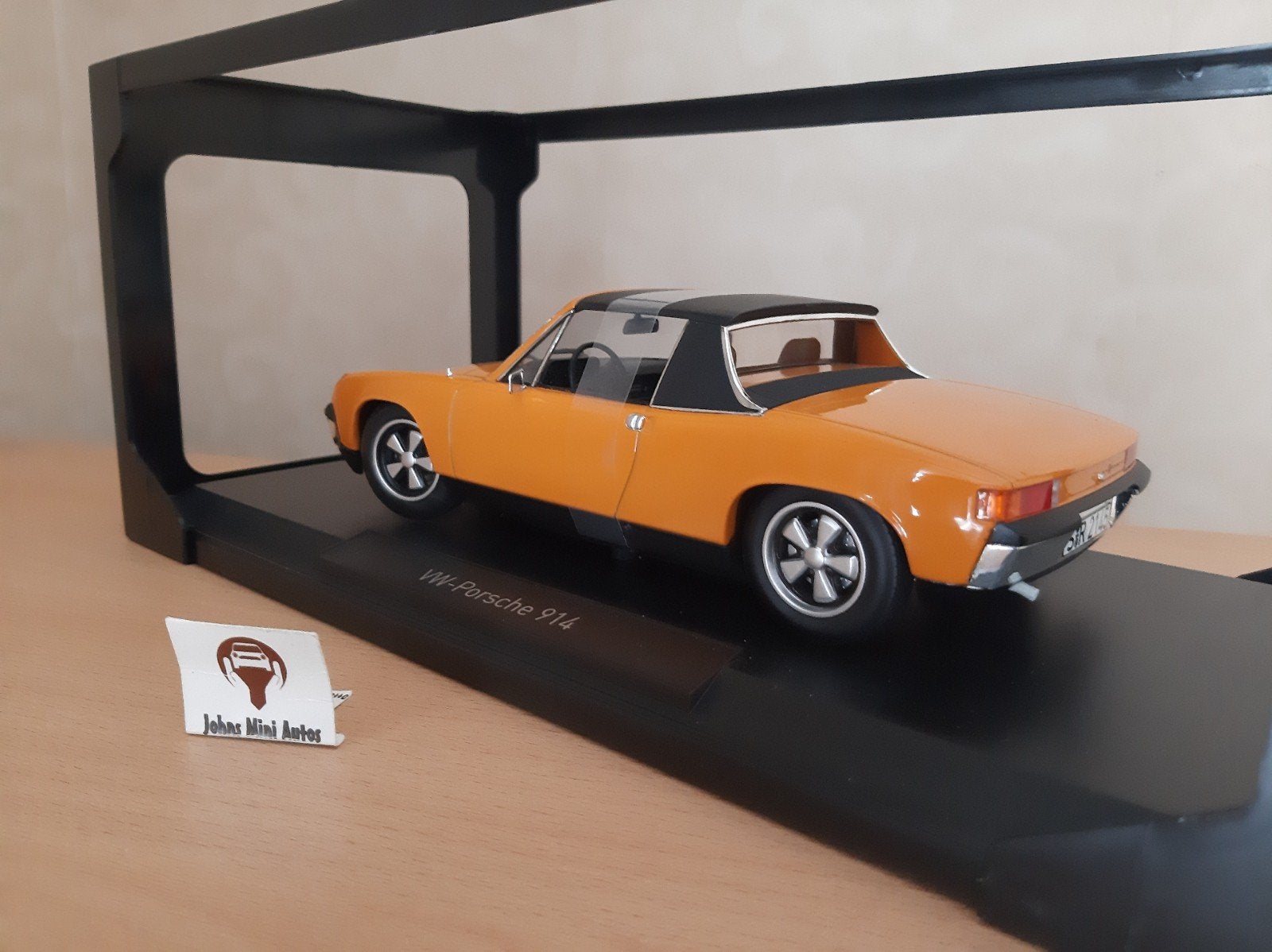 VW-PORSCHE 914-6 1973 in oranje van Norev 1:18, Auto, Norev, Ophalen of Verzenden, Norev