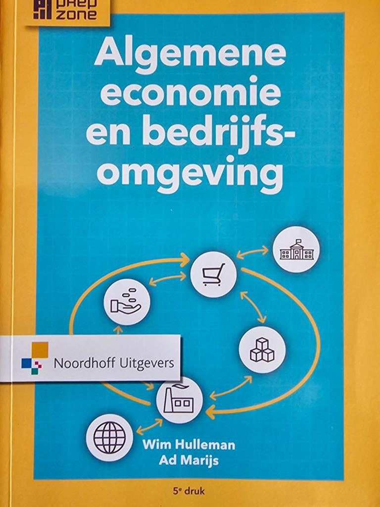 Algemene economie en bedrijfsomgeving - 5e druk, Boeken, Gelezen, Wim Hulleman, Ad Marijs, Gamma, HBO