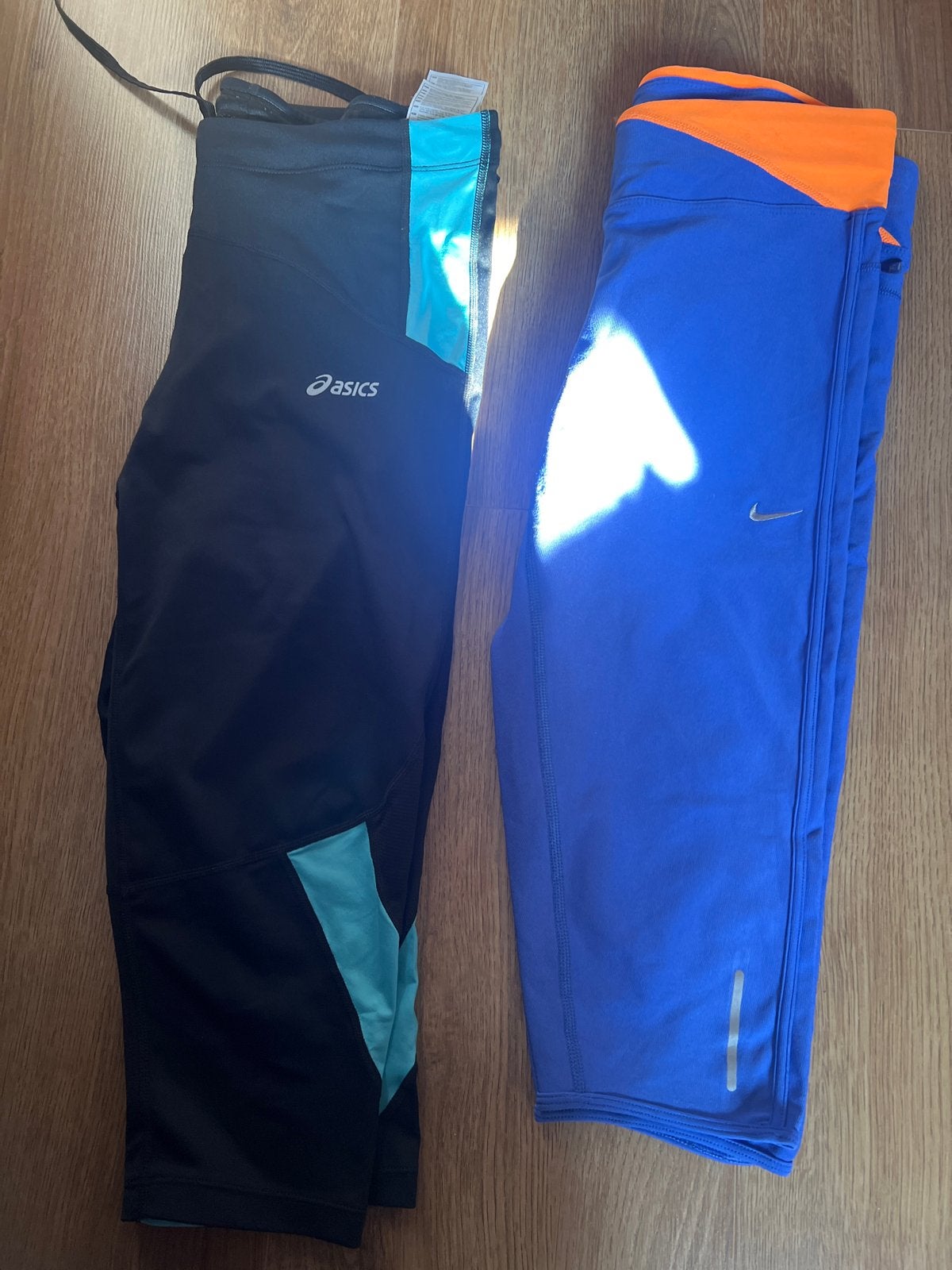 Dames Sportleggings (Asics & Nike) - capri model- Maat M, Maat 38/40 (M), Zwart, Ophalen of Verzenden, Hardlopen of Fietsen