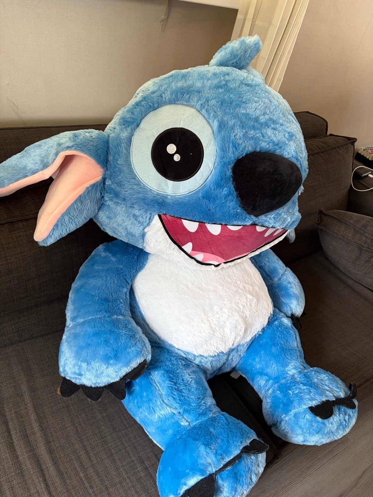 Grote blauwe Stitch knuffel - Zo goed als nieuw, Ophalen, Disney, Overige typen, Blauw