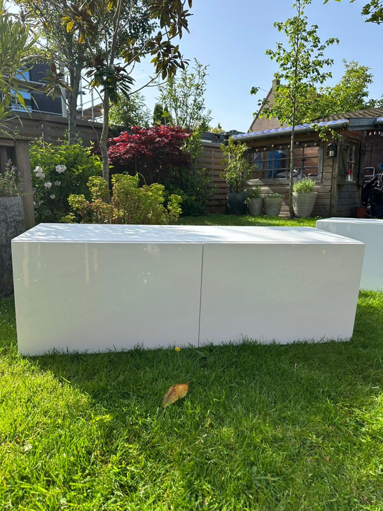 Wit ikea Besta wandmeubel 120x42x38 cm incl ophangsysteem, Ophalen, Gebruikt, Minder dan 150 cm, Minder dan 100 cm