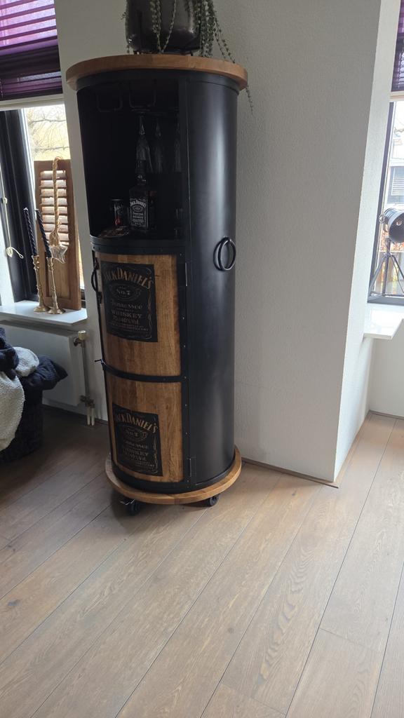 Robuuste Jack Daniel's Drankenkast / Wijnrek, Huis en Inrichting, Woonaccessoires | Wijnrekken, 5 tot 15 flessen, Ophalen of Verzenden