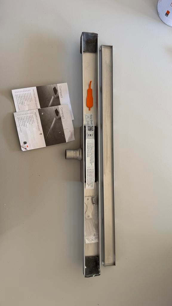 Easy Drain Compact 90 tegel Douchegoot - Nieuw in doos, Ophalen of Verzenden, Nieuw, Rvs, Douche