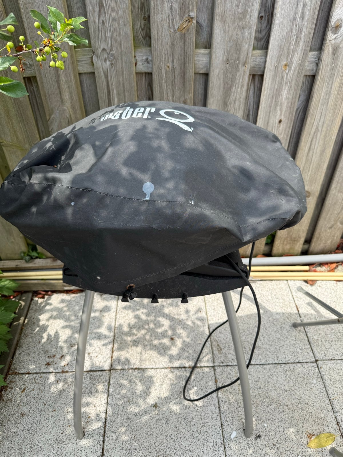 Weber Q140 elektrische barbecue met hoes, Tuin en Terras, Elektrische barbecues, Ophalen of Verzenden, Gebruikt