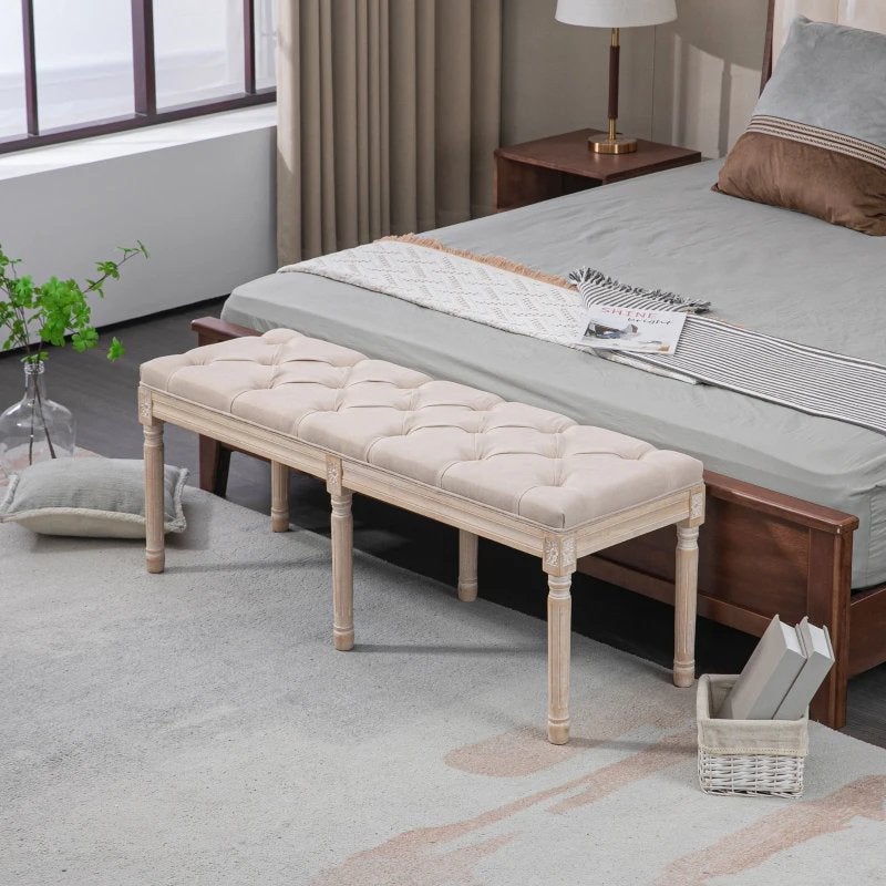 Vintage Design Vintagebank met Knopen, Shabby Chic NIEUW, Minder dan 75 cm, Ophalen of Verzenden, Minder dan 150 cm, Hout