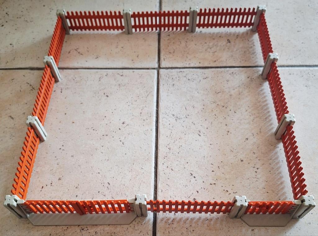 Playmobil omheining met poort - oranje/grijs, Ophalen of Verzenden, Gebruikt