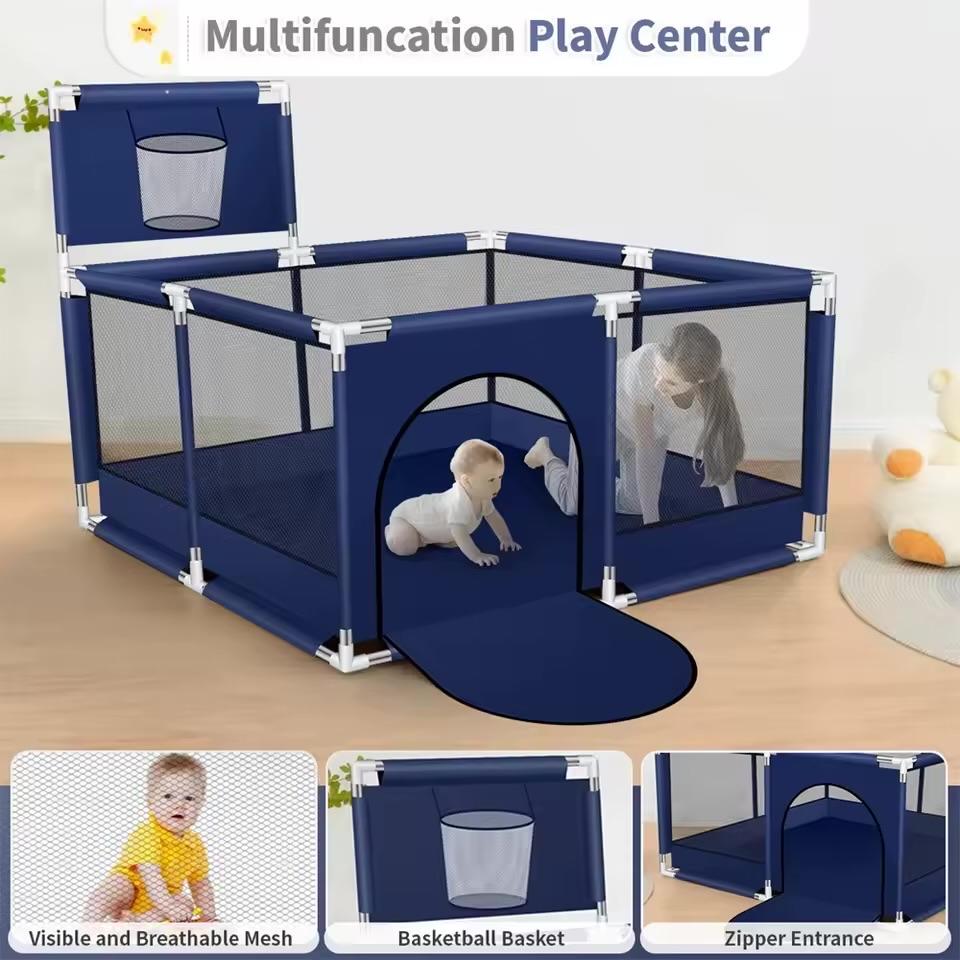 Babybox met basketbalring en speelhekje, Kinderen en Baby's, Ophalen, Zo goed als nieuw, Rechthoekig