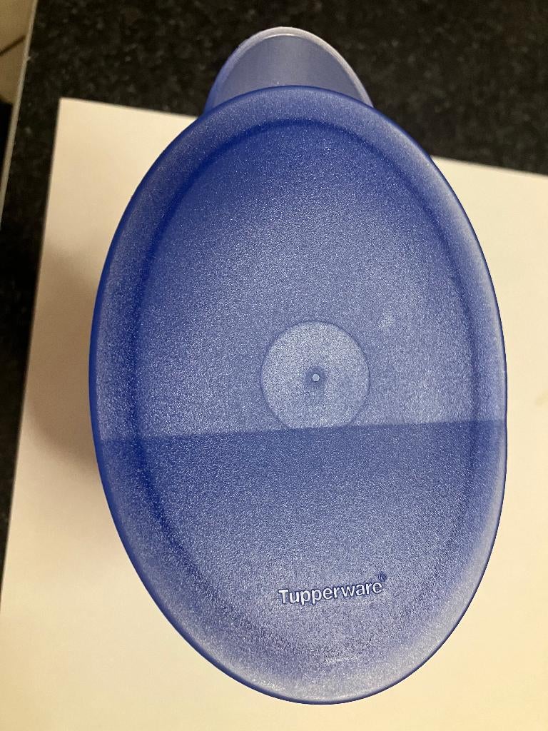 tupperware kan 1 liter, Huis en Inrichting, Keuken | Tupperware, Ophalen of Verzenden, Zo goed als nieuw, Blauw, Overige typen