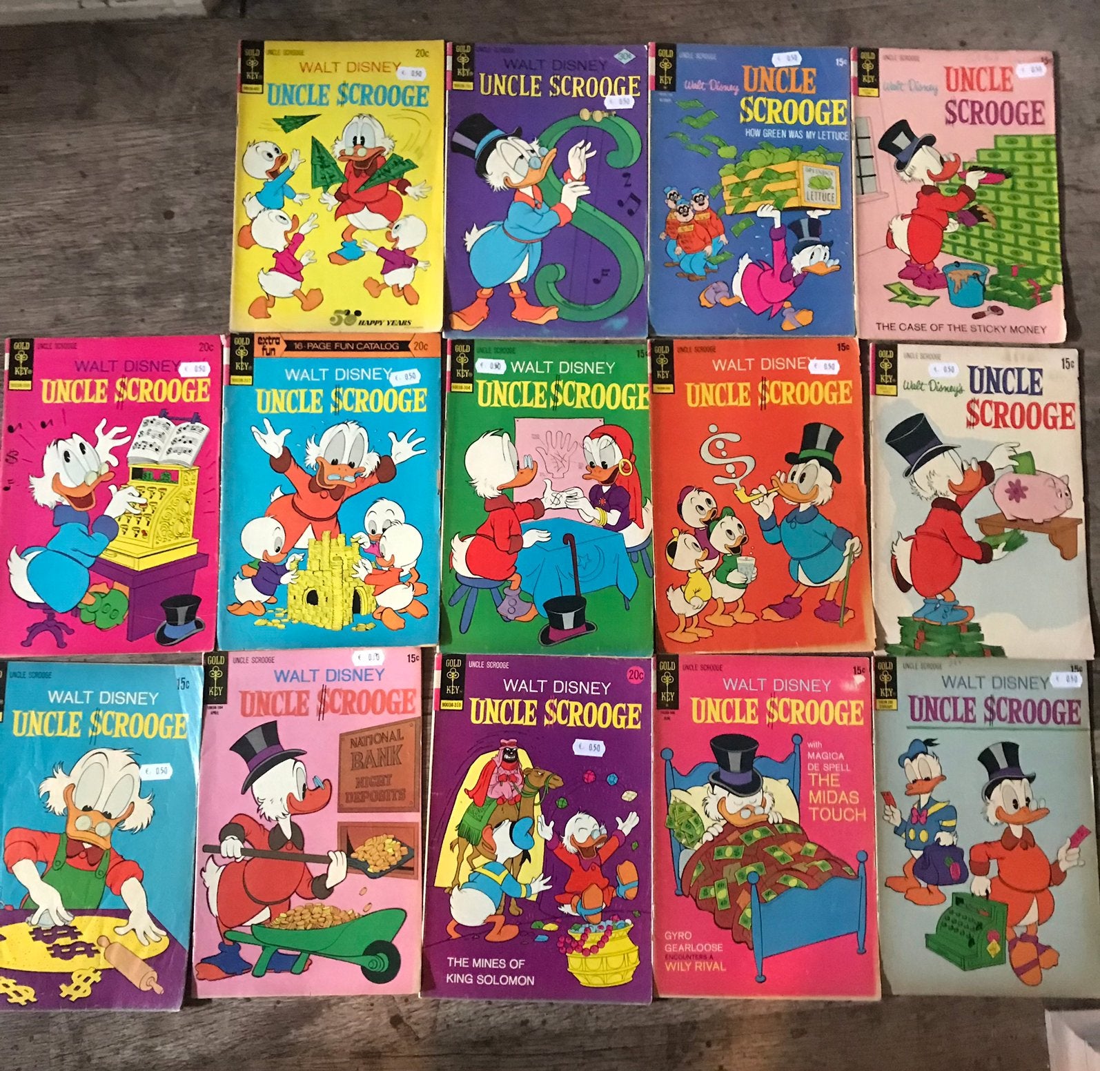 Uncle Scrooge stripboeken Walt Disney 1970’s Dagobert Duck, Boeken, Gelezen, Walt Disney, Ophalen of Verzenden, Meerdere stripboeken