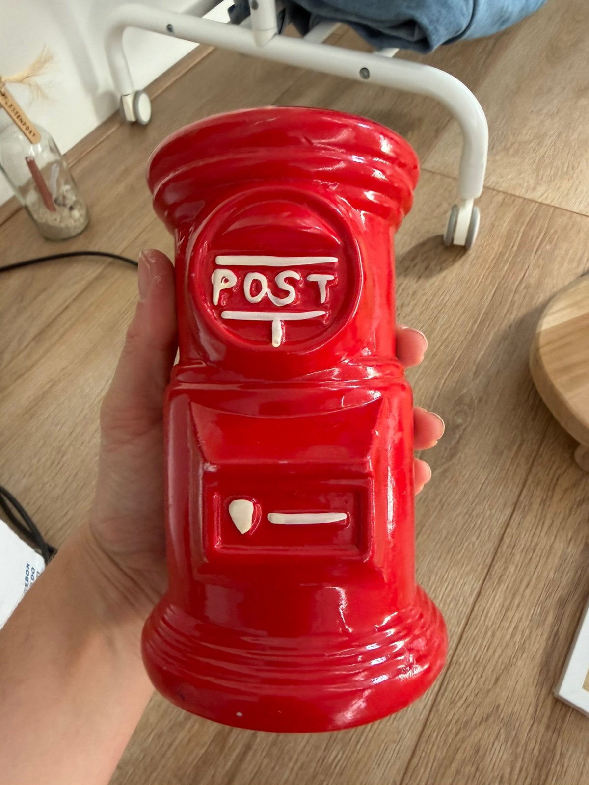 Vintage spaarpot post, Verzamelen, Spaarpotten, Ophalen of Verzenden, Gebruikt