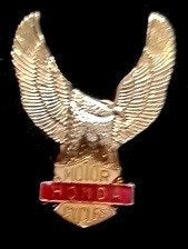 Honda Motor Cycles pin- rood-goudkleur, Verzamelen, Speldjes, Pins en Buttons, Verzenden, Nieuw, Transport, Speldje of Pin