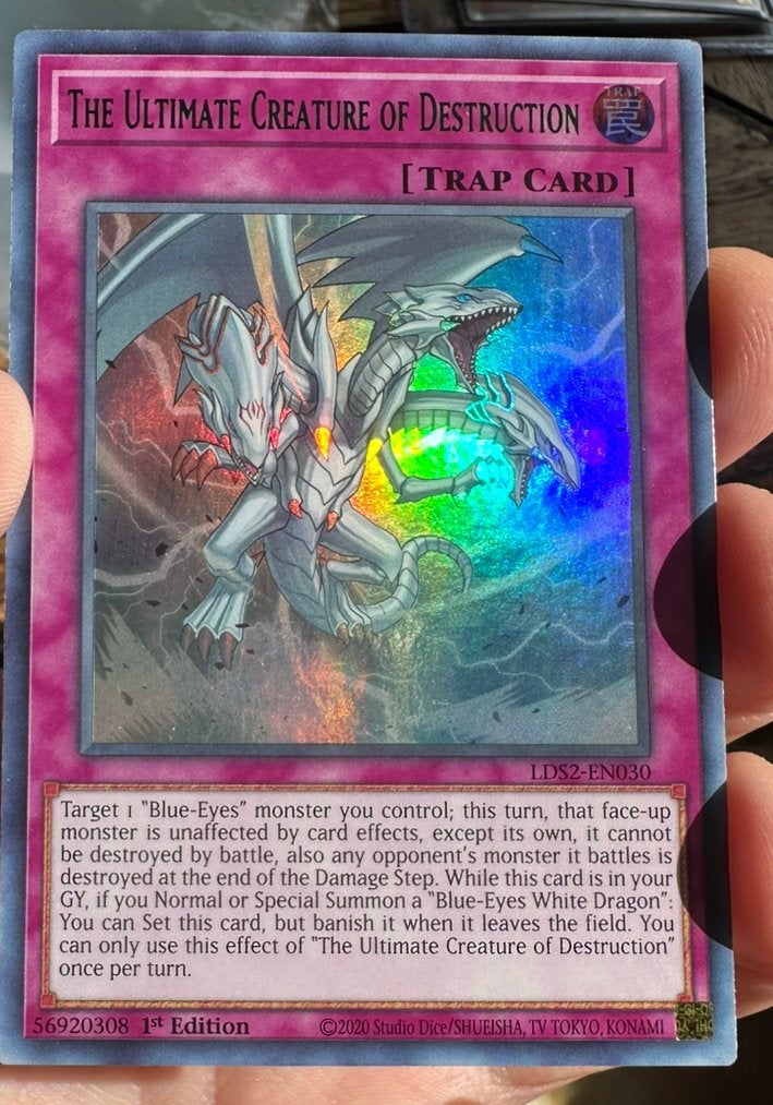 Yu-Gi-Oh! The Ultimate Creature of Destruction LDS2 1st !, Ophalen of Verzenden, Zo goed als nieuw, Foil