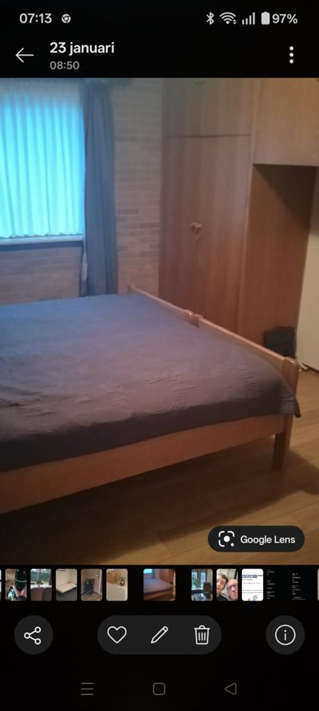 2 losse bedden massief grenen  met matras, Ophalen, Gebruikt, Eenpersoons