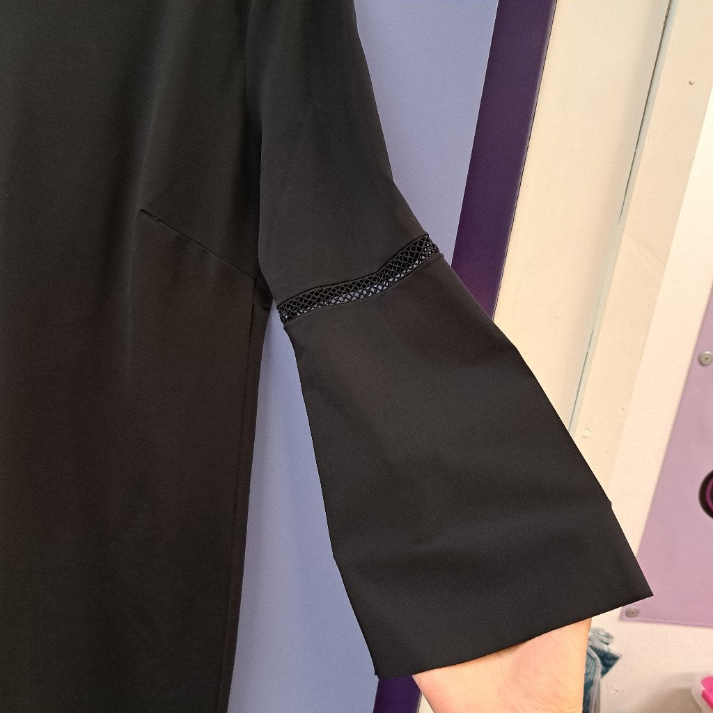 Helena Hart zwarte travelstof jurk met mouw detail XS 43137, ., Zwart, Zo goed als nieuw, Maat 34 (XS) of kleiner