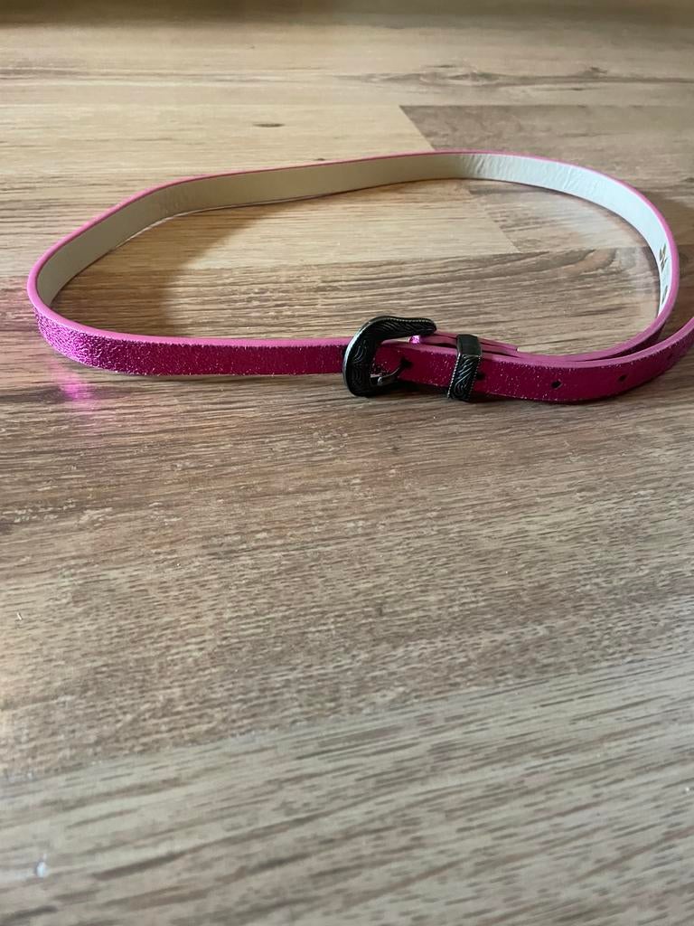 Kinderriem riem riempje roze glitter 75 cm shoeby nicolette, Ophalen of Verzenden, Zo goed als nieuw
