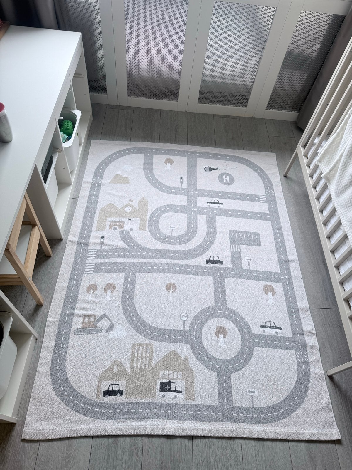 Speelkleed met wegen en gebouwen - H&M Home, Huis en Inrichting, Ophalen, 100 tot 150 cm, Beige, 50 tot 100 cm