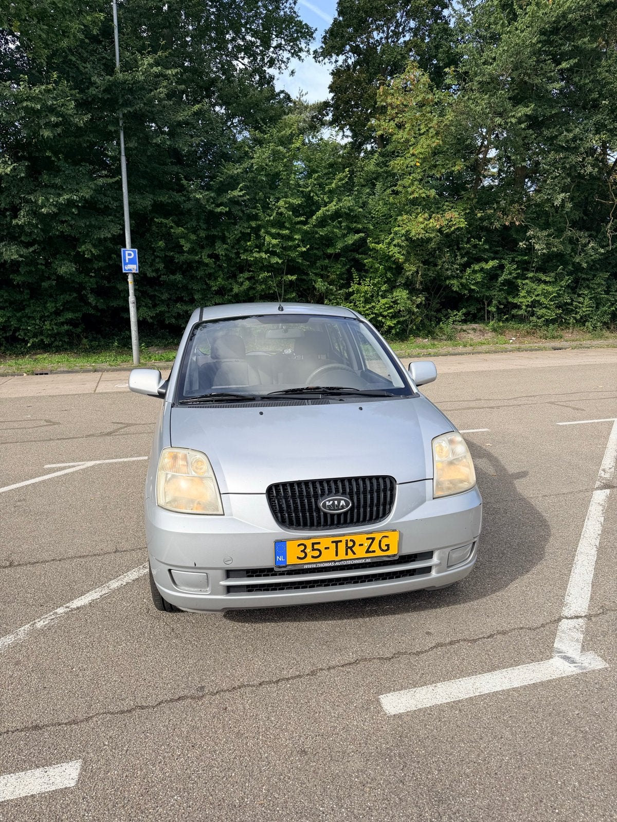 Kia Picanto 2007 Grijs, Auto's, Voorwielaandrijving, 4 cilinders, 61 pk, Origineel Nederlands