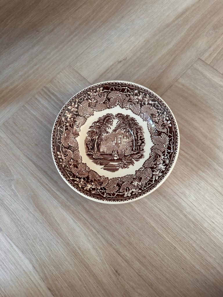 Vintage Mason's Ironstone bordje - Engels landschap, Antiek en Kunst, Antiek | Servies los, Ophalen of Verzenden