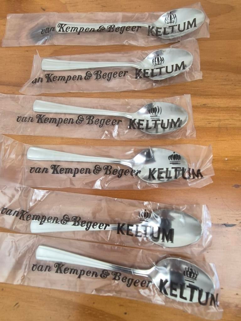 Zes Keltum lepels van Kempen & Begeer, Antiek en Kunst, Ophalen of Verzenden