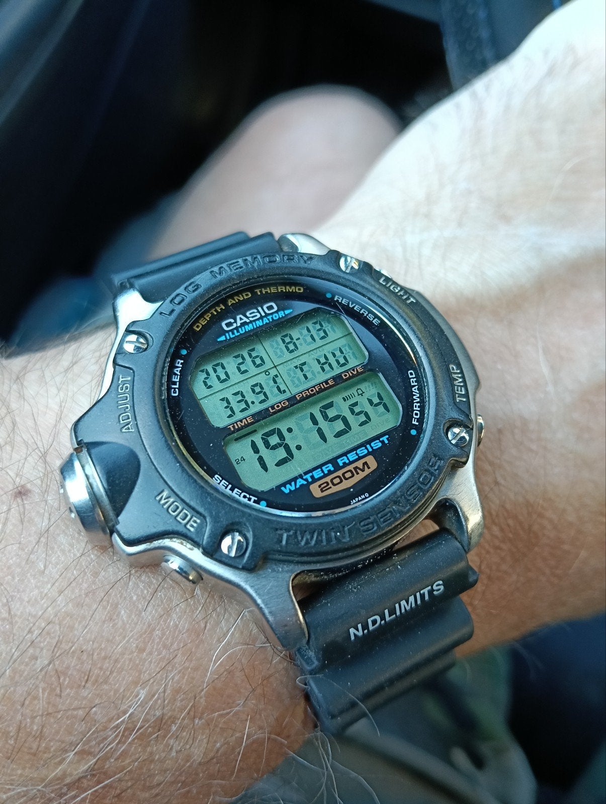 Casio airdiver 200M, Ophalen of Verzenden, Gebruikt