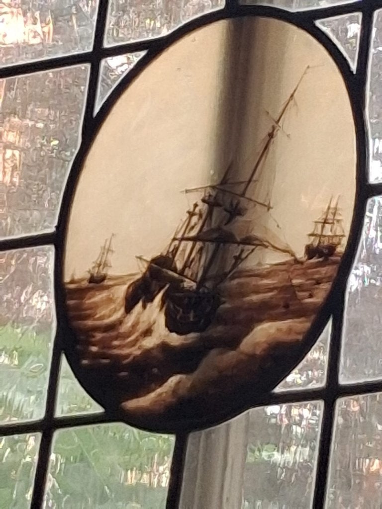 glas in lood paneel, Gebruikt, 80 tot 120 cm, Overige typen, Ophalen of Verzenden