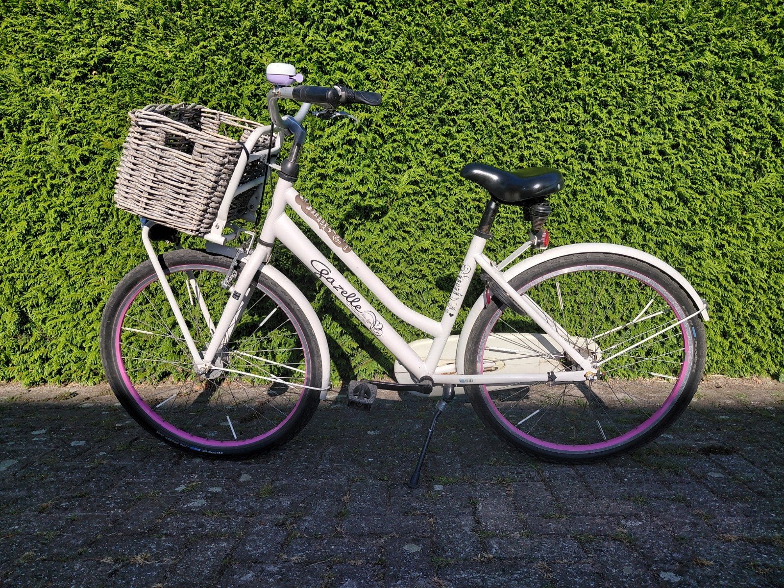 Gazelle Miss Grace 26 inch meisjesfiets wit, Terugtraprem, Gebruikt, Handrem, Gazelle