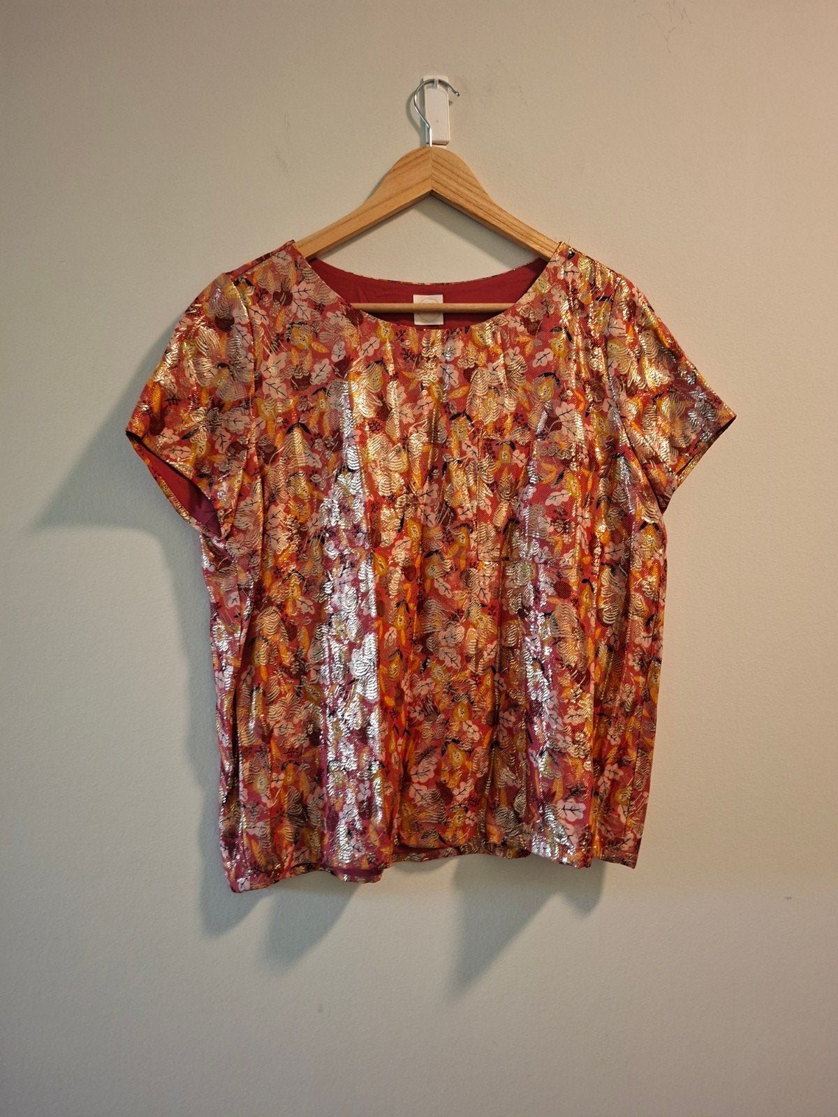 Des Petits Hauts blouse met fruitprint en gouddraad M/L, Kleding | Dames, Maat 38/40 (M), Des Petits Hauts, Meerkleurig, Ophalen of Verzenden