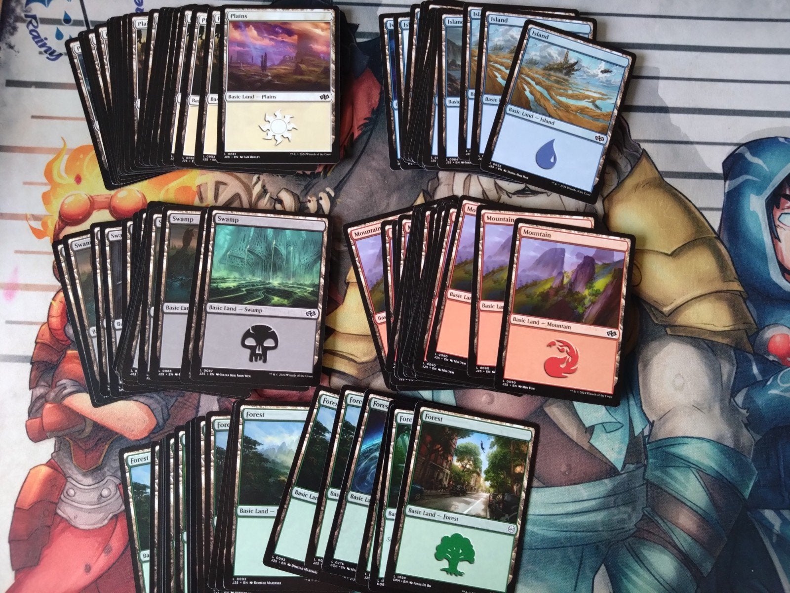 100 basic lands magic the gathering, Ophalen of Verzenden, Zo goed als nieuw, Meerdere kaarten