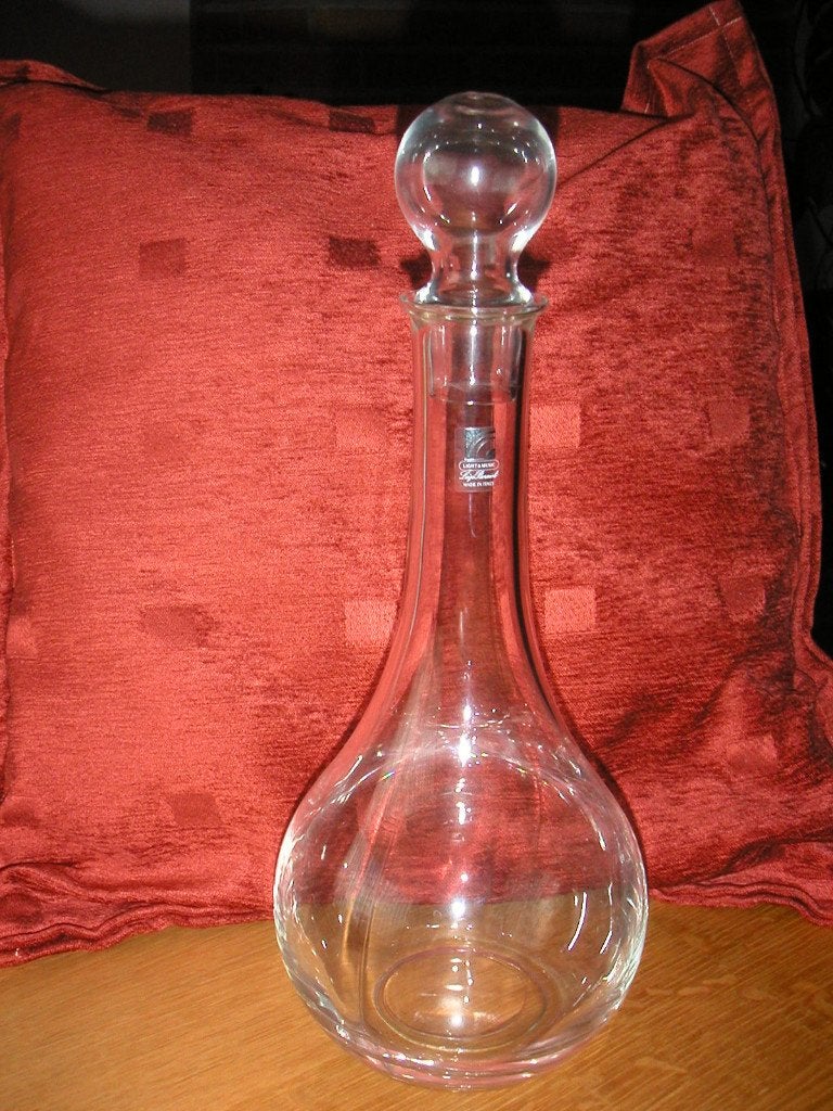Wijnkaraf (glas) met stop serie Light & Music Made in Italy, Huis en Inrichting, Nieuw, Ophalen of Verzenden, Overige merken, Glas