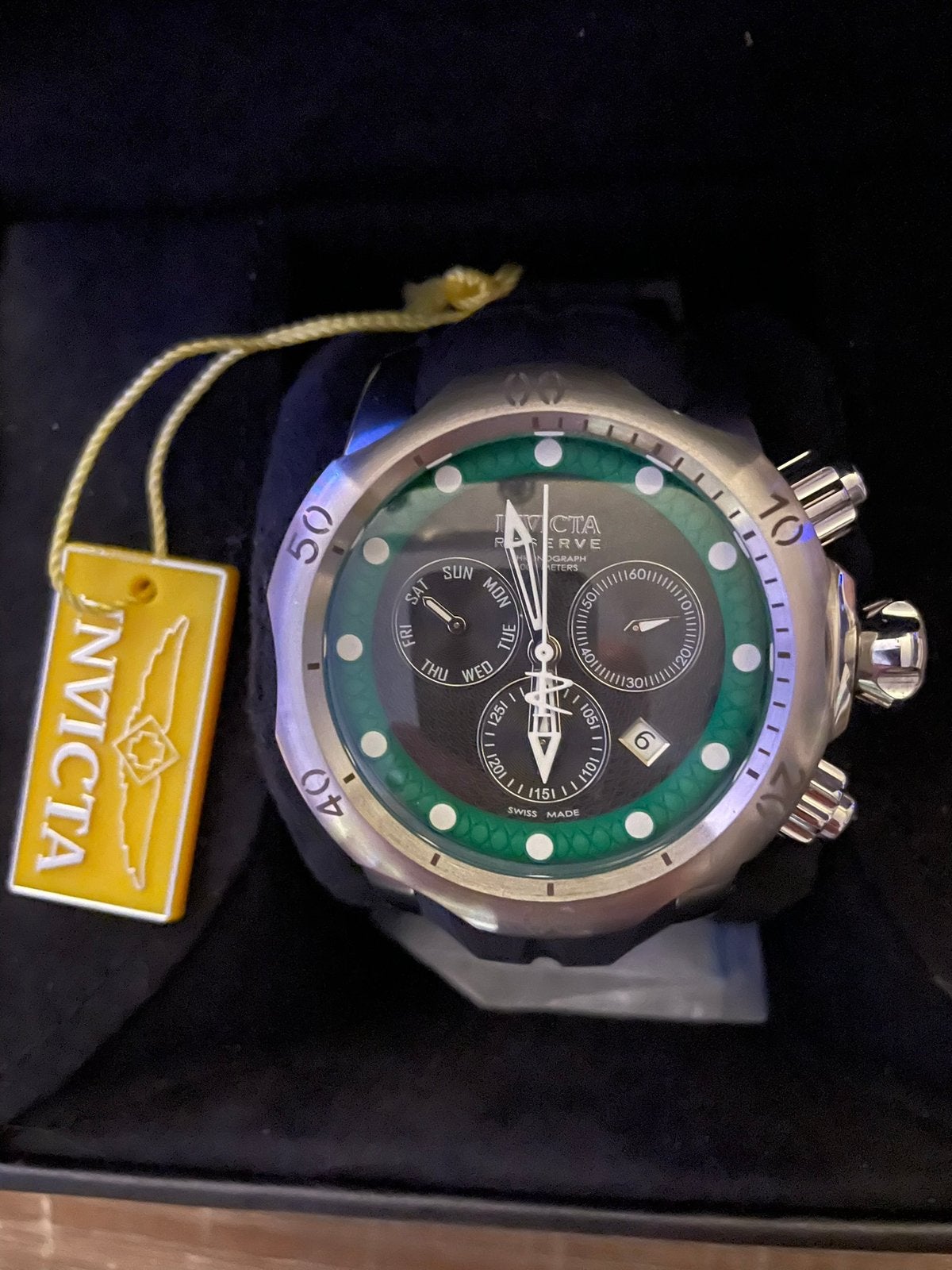 Invicta venom men reserve model nummer 19006, Overige merken, Staal, Polshorloge, Overige materialen