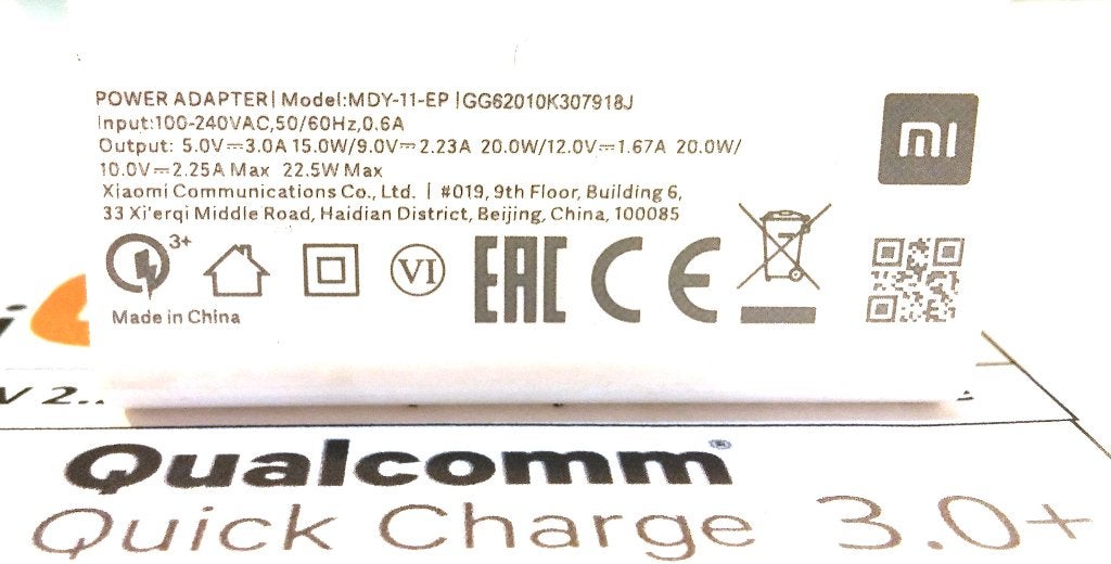 Xiaomi Mi 10 5G MDY-11-EP 2A 22.5W USB-C 12V 5V Adapter, Adapter, Ophalen of Verzenden, Zo goed als nieuw, Xiaomi