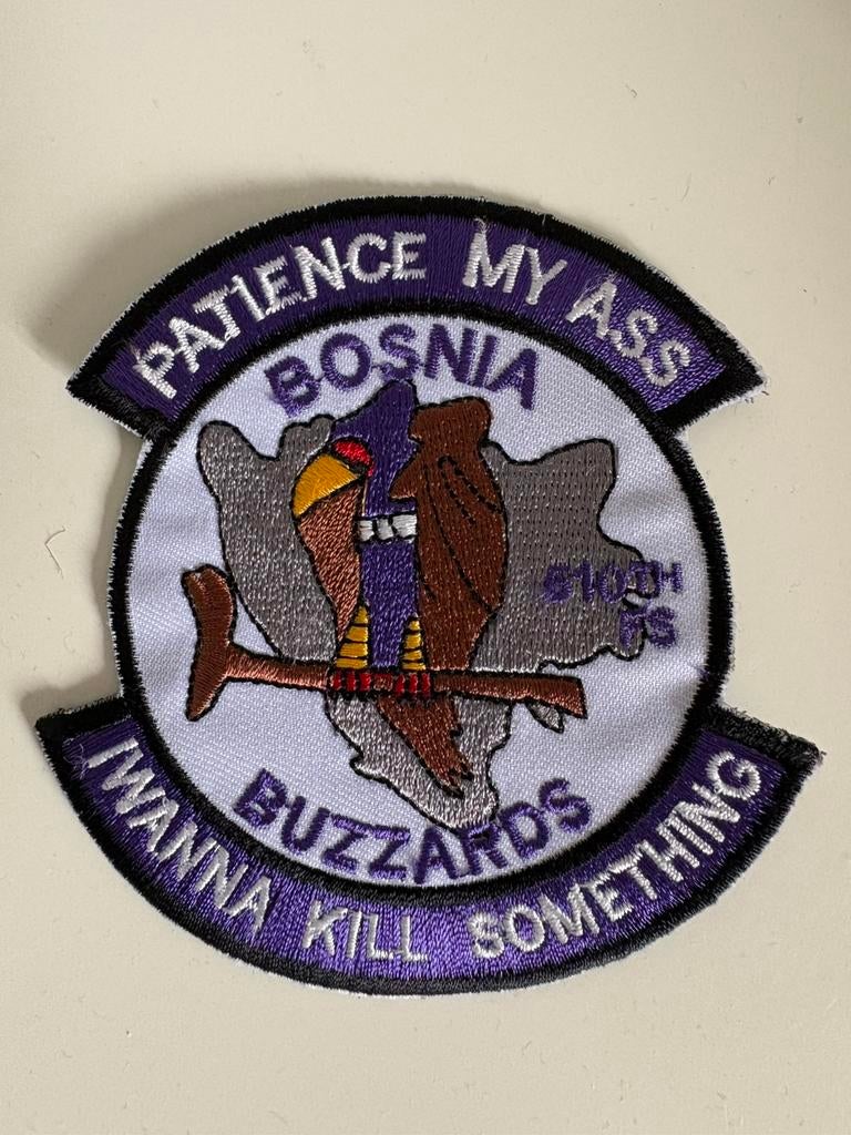 USAF 510th Fighter Squadron Bosina patch, Ophalen of Verzenden, Luchtmacht, Amerika, Embleem of Badge