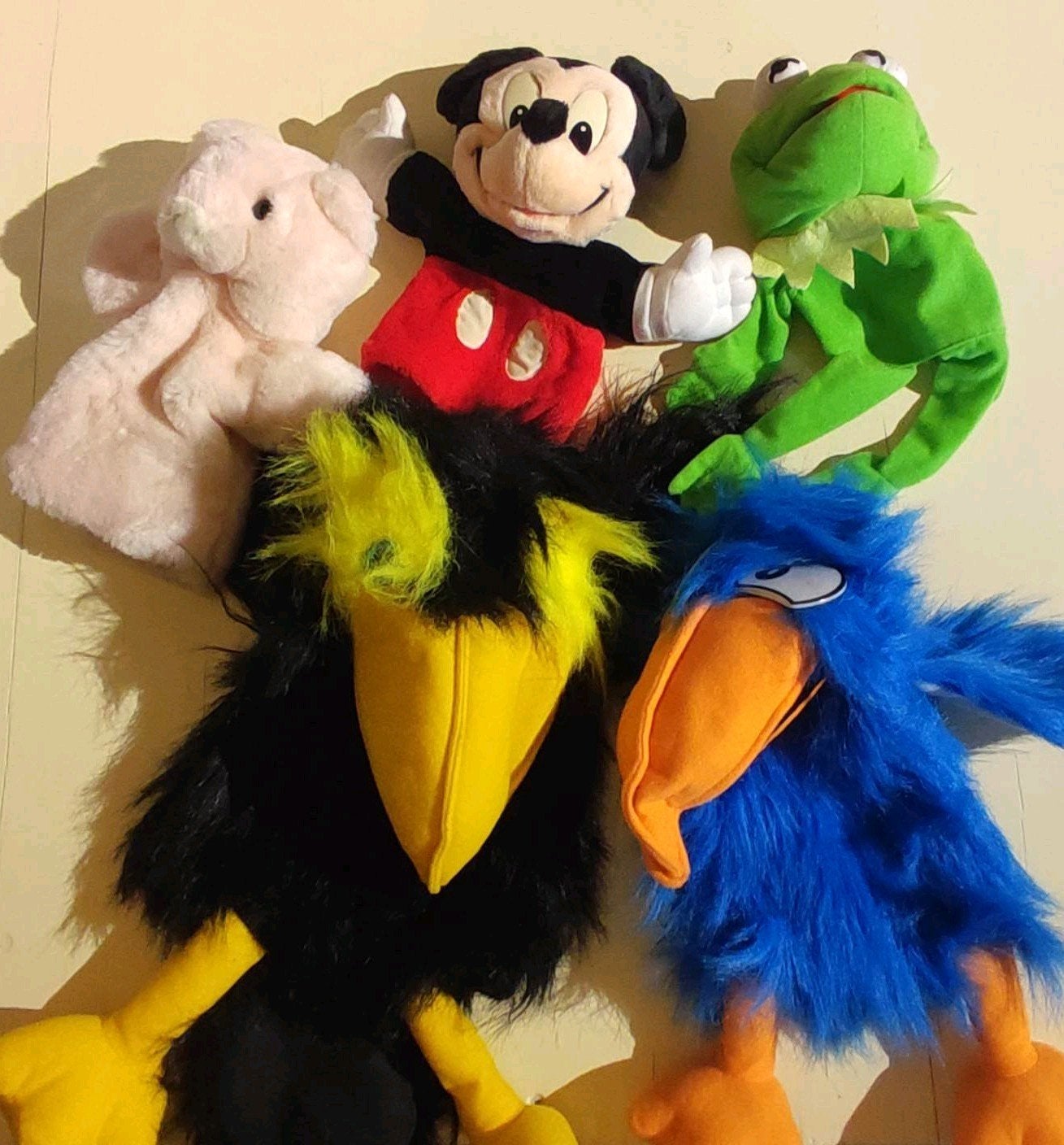 5 Handpoppen: Kermit, Mickey Mouse en meer!, Gebruikt, Overige merken, Disney, Overige typen