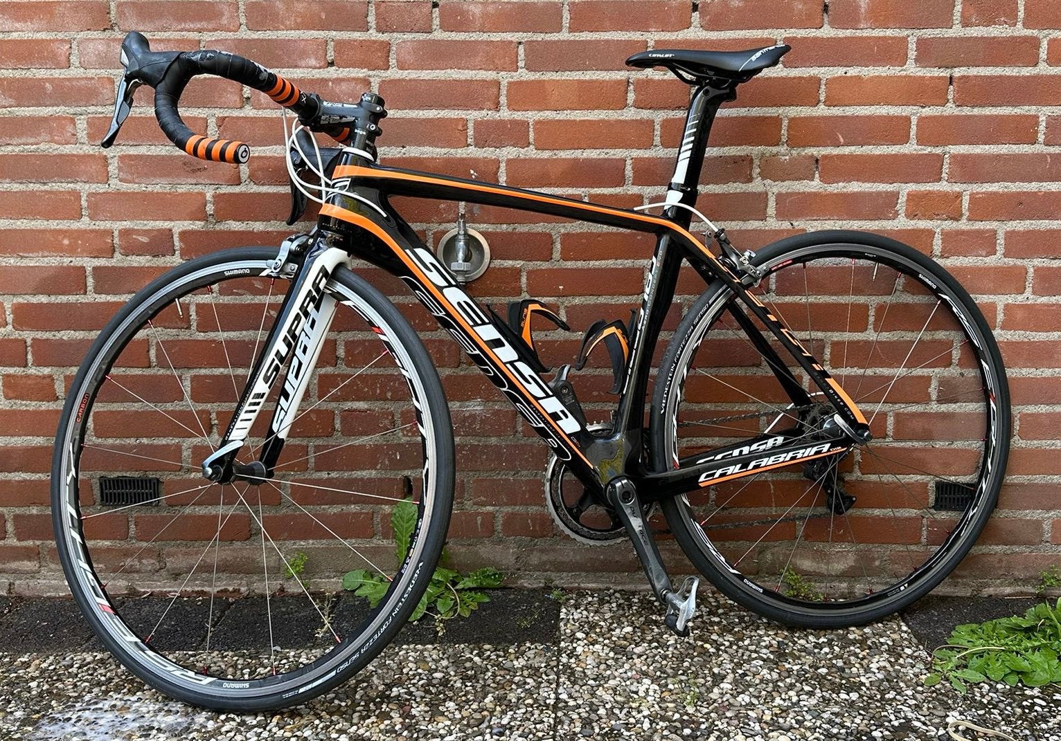 Sensa racefiets - oranje/zwart - maat 52, Carbon, Zo goed als nieuw, Meer dan 20 versnellingen, Ophalen