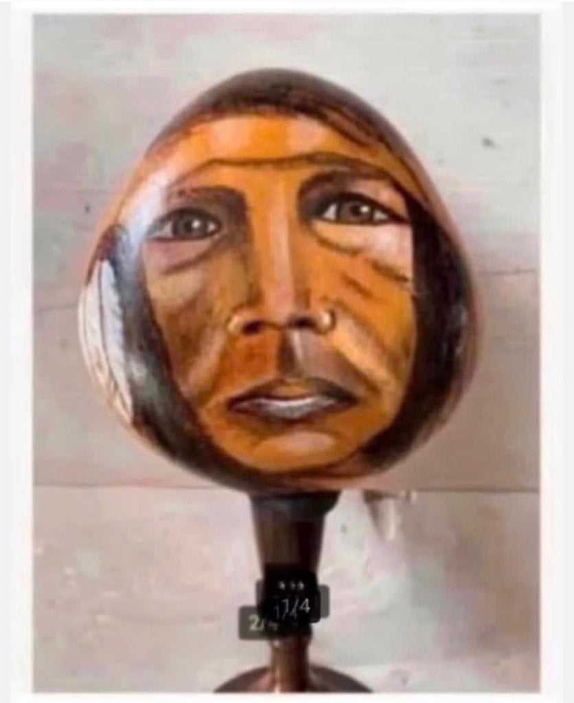 Indiaan design kunstwerk, mooie steen op voet, Antiek en Kunst, Ophalen of Verzenden