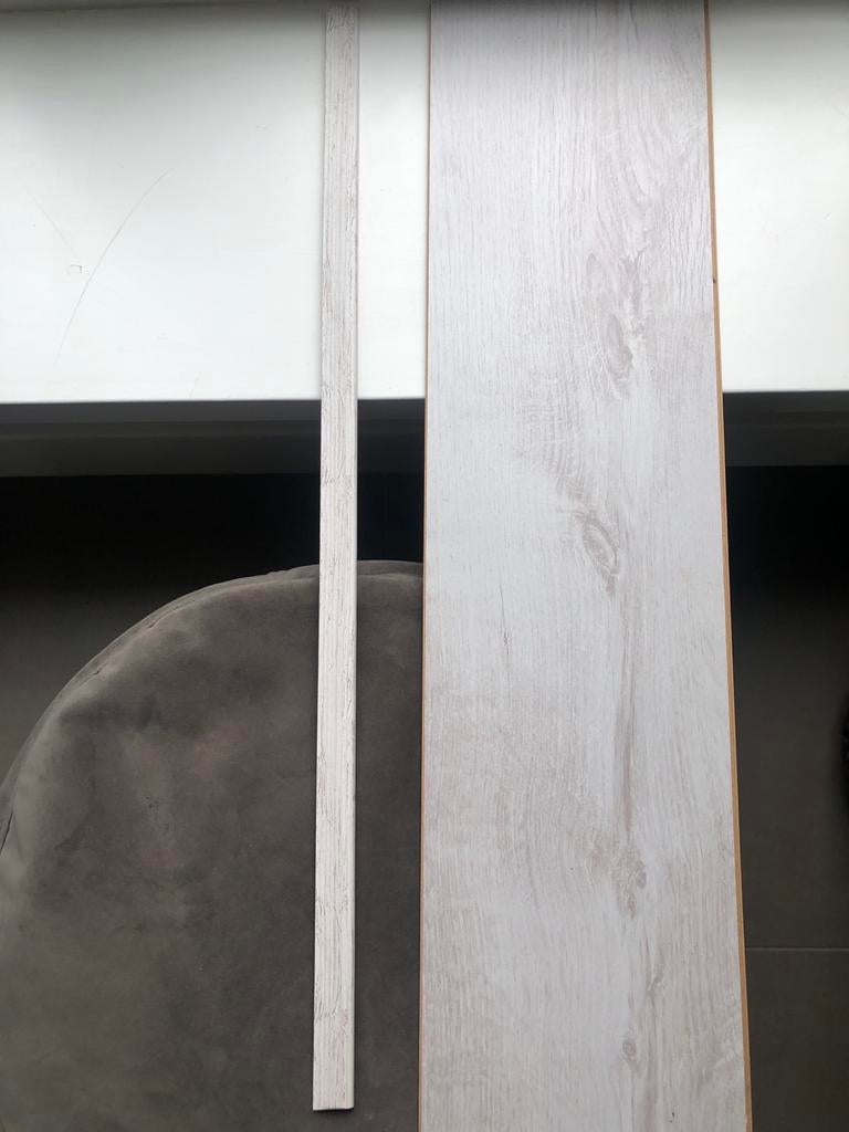 Partij Laminaat Wit ( 6mm) incl. plinten en ondervloer!, 50 tot 150 cm, Nieuw, Ophalen of Verzenden, 10 m² of meer