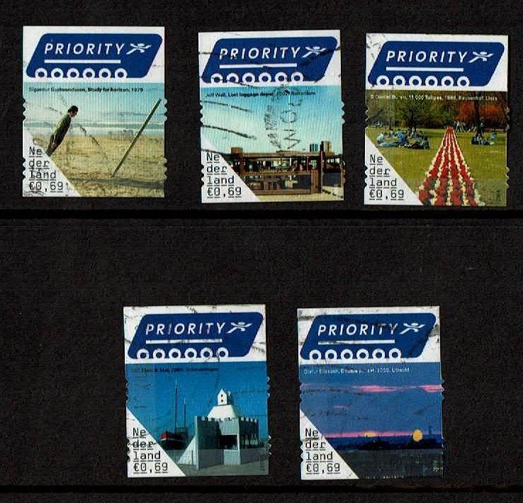 Nederland NVPH 2403-2407 gestempeld 3, Verzenden, Na 1940, Gestempeld