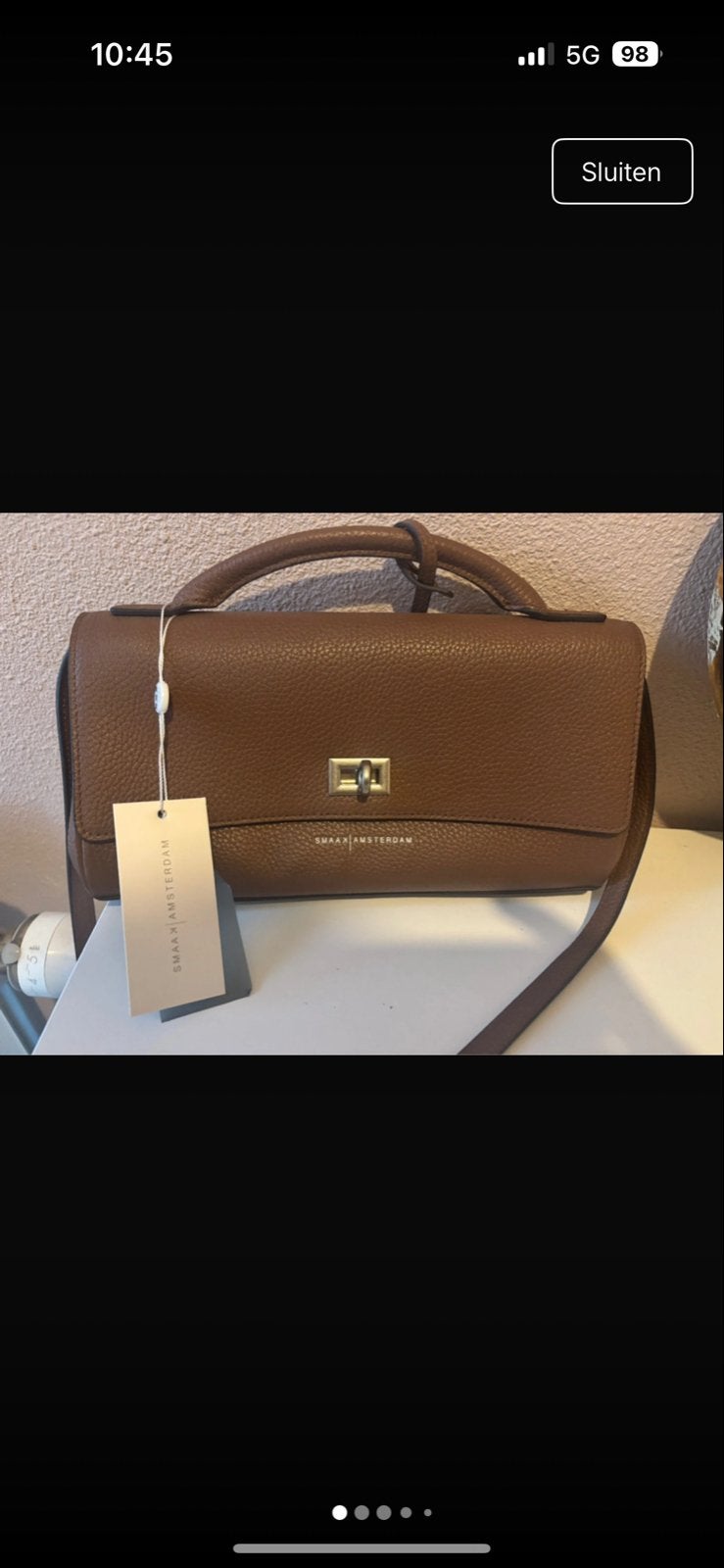 Smaak Amsterdam Charlton handtas - Camel, Ophalen of Verzenden, Nieuw, Bruin, Handtas