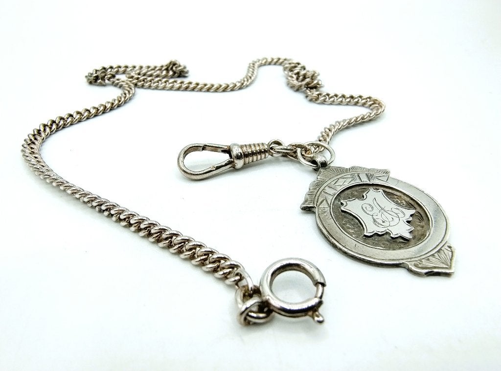 Zilveren horlogeketting, Pringles & Sons, Birmingham, 1912