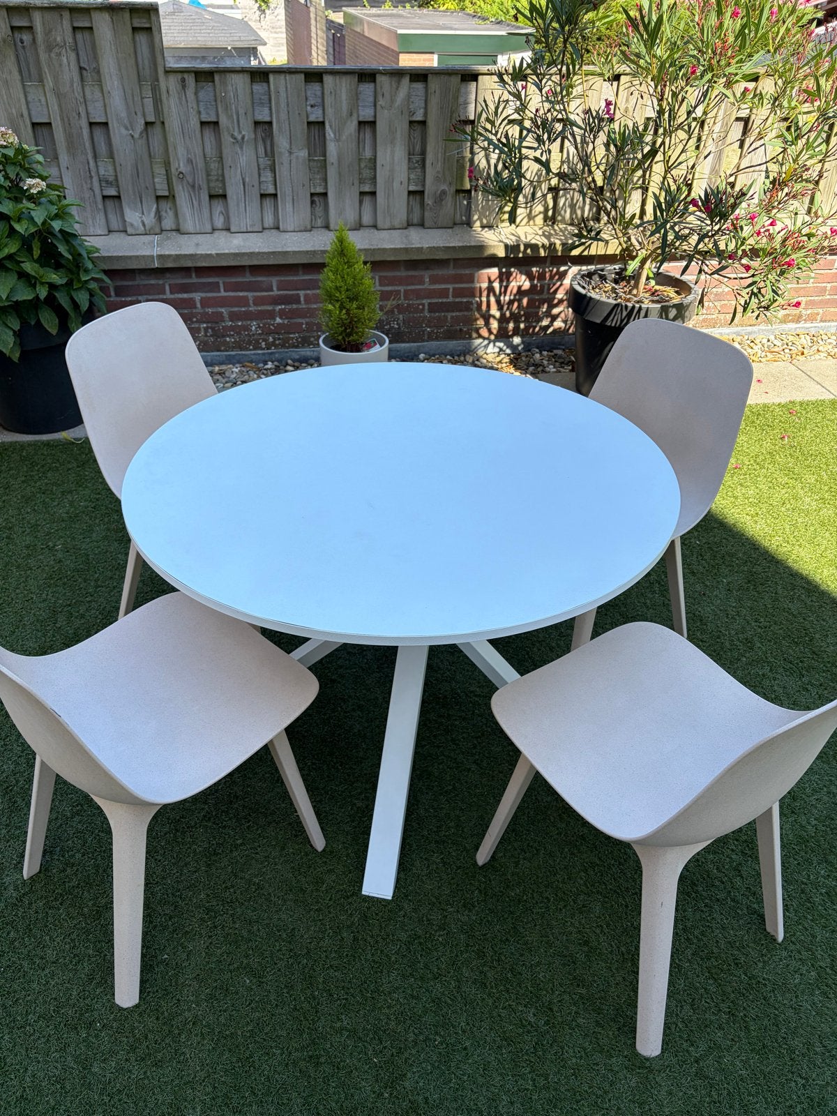IKEA Mariedamm eettafel, Ophalen, Overige materialen, 100 tot 150 cm, Rond