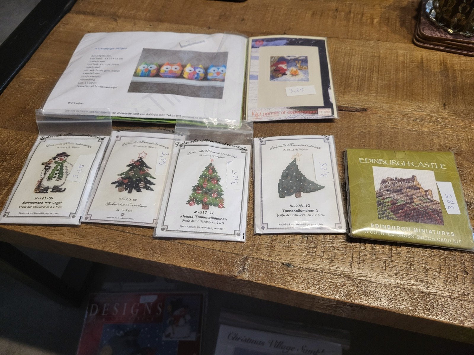 Nieuwe Borduur pakketjes en vilten uiltjes knutselen., Hobby en Vrije tijd, Ophalen of Verzenden, Nieuw, Patroon