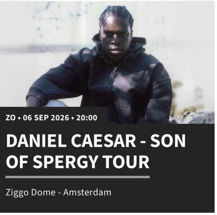 1 platinum ticket Daniel Caesar - son of spergy tour, Tickets en Kaartjes, Concerten | R&B en Hiphop, Eén persoon, September