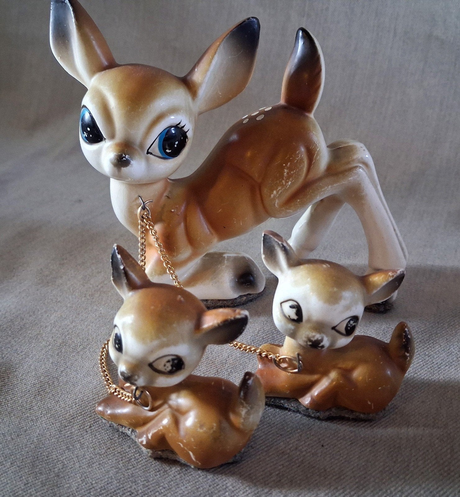 Retro, Vintage Hertje met twee kalfjes, Verzamelen, Ophalen of Verzenden, Huis en Inrichting